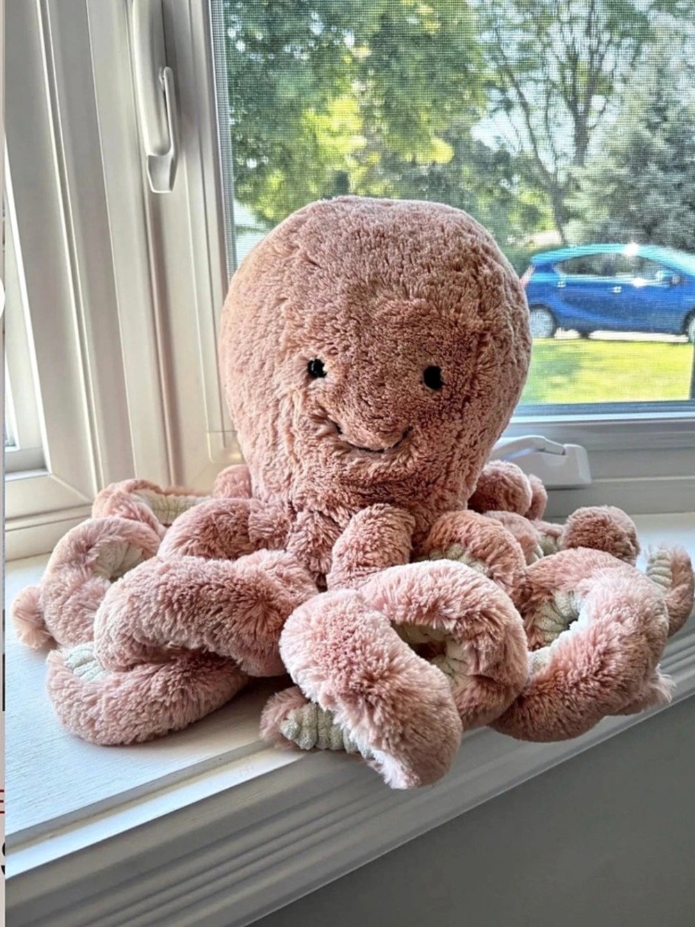 Jellycat Odell Octopus Pink Plush Stuffed Animal size Large